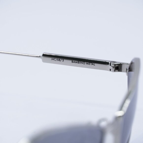 Jacquemus BAMBINO METAL JAC/68 C3 Sunglasses Silver Cat Eye Frame, Grey Lenses - Picture 7 of 12